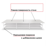 Раскройный стол 5 на 2 метра (5000х2000х850 мм) с нижней полкой