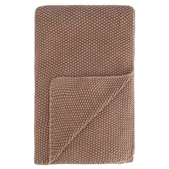 Плед из стираного хлопка цвета мокко из коллекции essential, 130x180 см