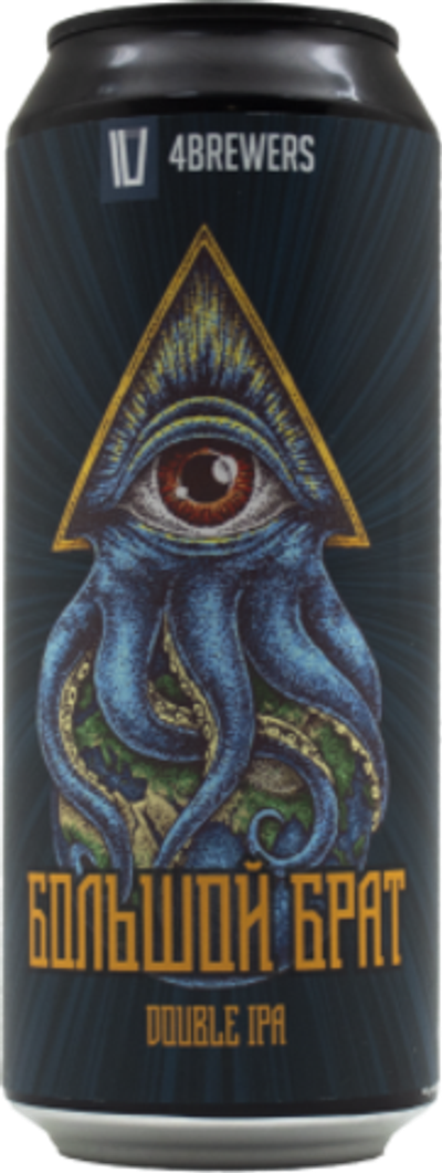 Пиво Четыре Пивовара Большой Брат / 4 Brewers Bolshoy Brat 0.45 - банка