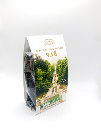 Черный чай с васильком