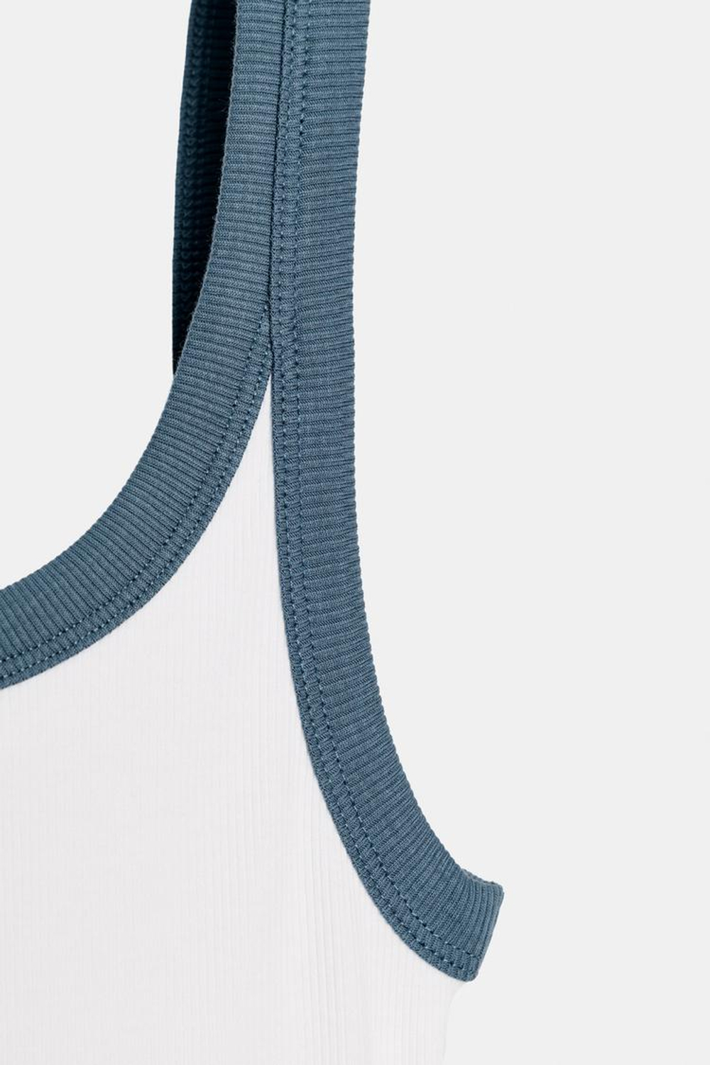 ZARA ТОП В РУБЧИК БЕЗ РУКАВОВ, СИНИЙ/БЕЛЫЙ