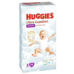 Huggies Ультра Комфорт Трусики-подгузники 3 для мальчиков (6–11 кг), 54 шт. Хаггис