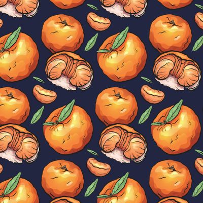 Мандарины на темном фоне