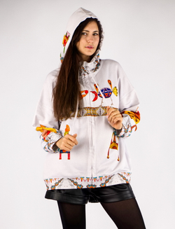 Зип худи «Прелюдия к цивилизации», принт по мотивам художника Виктора Браунера