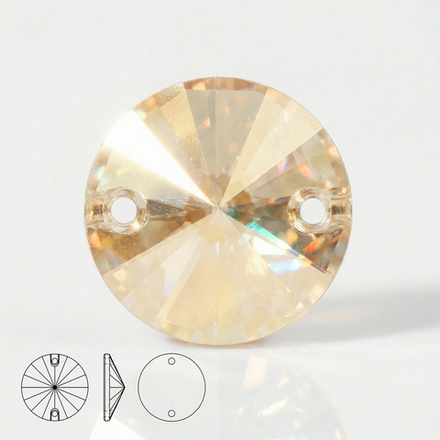 Пришивные стеклянные стразы (Light Yellow / Светло-жёлтый) Rivoli