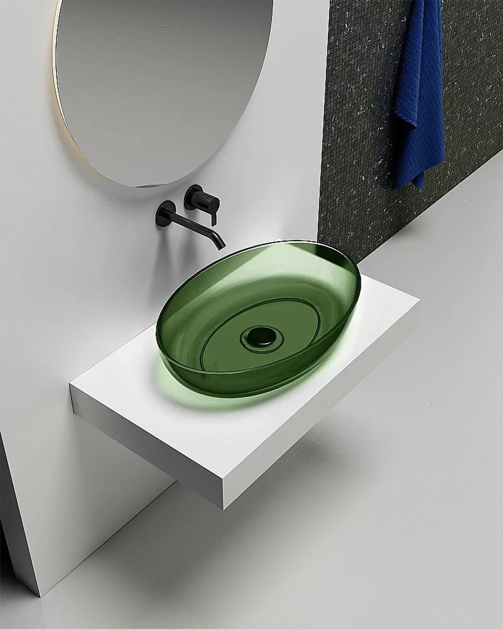 Раковина Abber Kristall AT2801Emerald зеленая