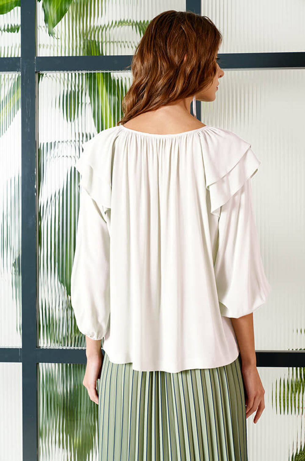 22648 Блузка женская (молочный)