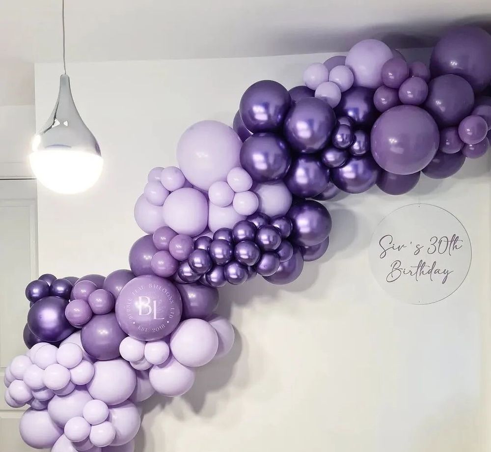 Шар (12''/30 см) Reflex, Зеркальный блеск, Фиолетовый (951), хром, 10 шт.