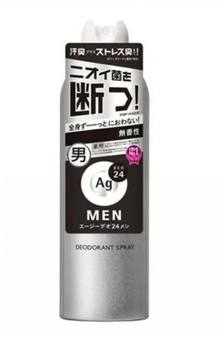 SHISEIDO AG Deo 24 Men Дезодорант-антиперспирант мужской без запаха с ионами серебра спрей 180 гр