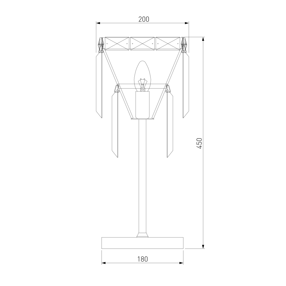 Настольный светильник с хрусталем 01136/1 золото