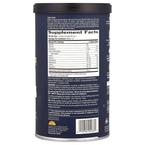 Biochem, 100% изолят сывороточного протеина, без сахара, ваниль, 336 г (11,8 унции)