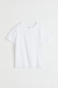 H&M Однотонная футболка, белый