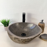 Раковина из речного камня RS-66019 45х38х15 из натурального камня