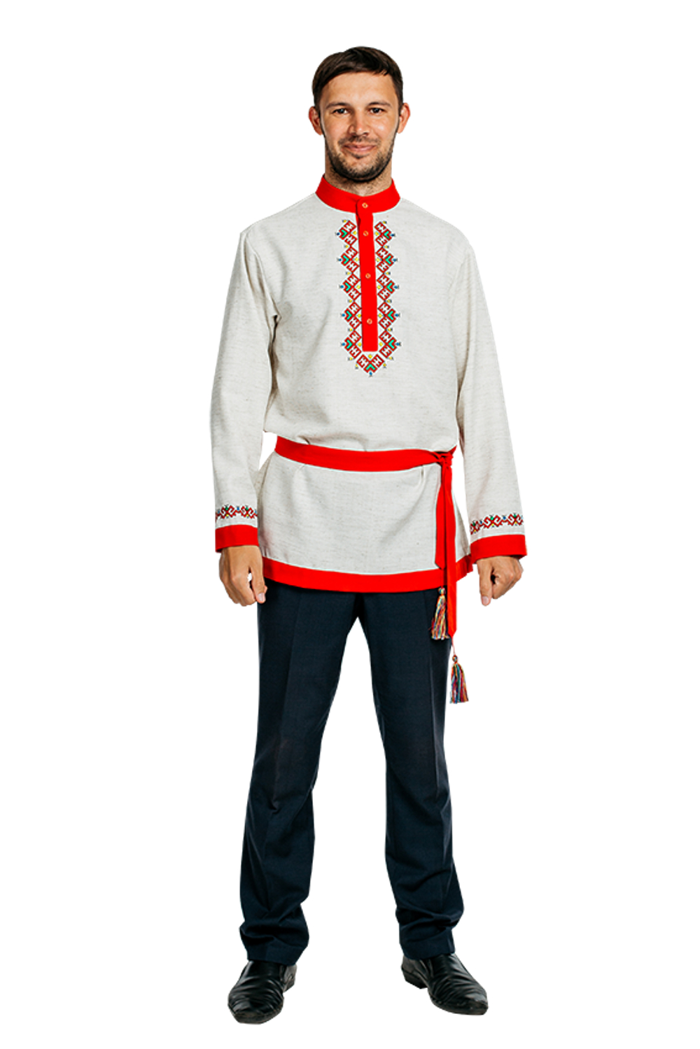 Рубашка мужская с поясом