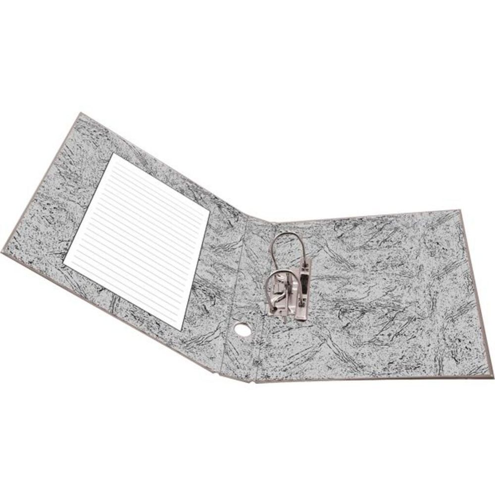 Папка-регистратор 75мм, бумвинил, Attomex, карман на корешке, нижний металлический кант, черный