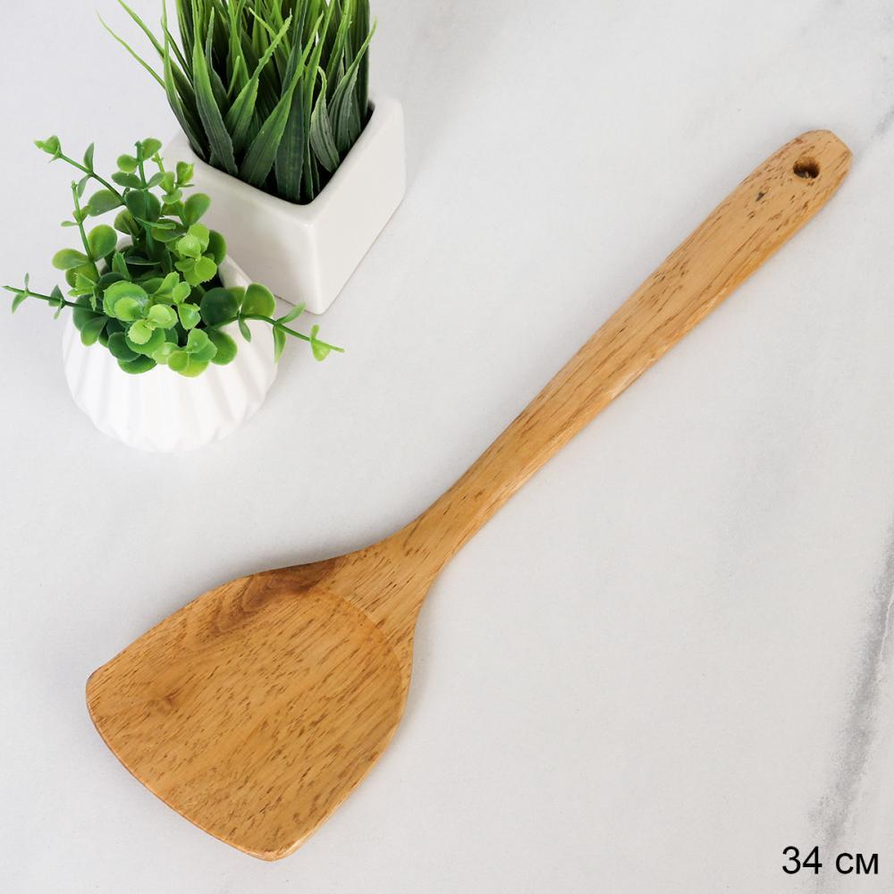 Лопатка кулинарная бамбуковая 34 см / 717-37/уп 500/