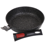 Сковорода алюминий, 22 см, антипригарное покрытие, Нева Металл Посуда, Гранит, L18022i, съемная ручка, индукция
