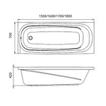 Ванна акриловая прямоугольная ТРИТОН Европа 180 (1800х700х420 мм)