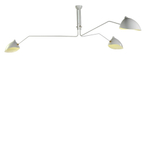 Ceiling design lamp Three Arms by Serge Mouille (White)