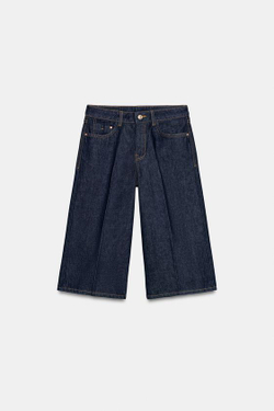 ZARA ДЛИННЫЕ ДЖИНСОВЫЕ ШОРТЫ Z1975, СИНИЙ