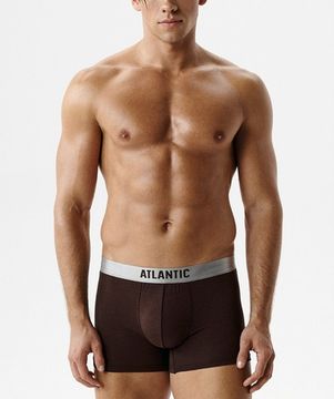 Трусы мужские боксеры (1 шт) Atlantic MH-1203, пима хлопок, коричневый