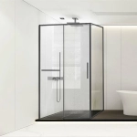 Душевой уголок Vincea Slim Soft VSR-1SS9011CLGM 110x90 стекло прозрачное/профиль вороненая сталь