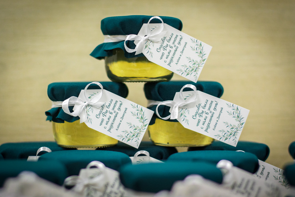 Бонбоньерка с медом на свадьбу