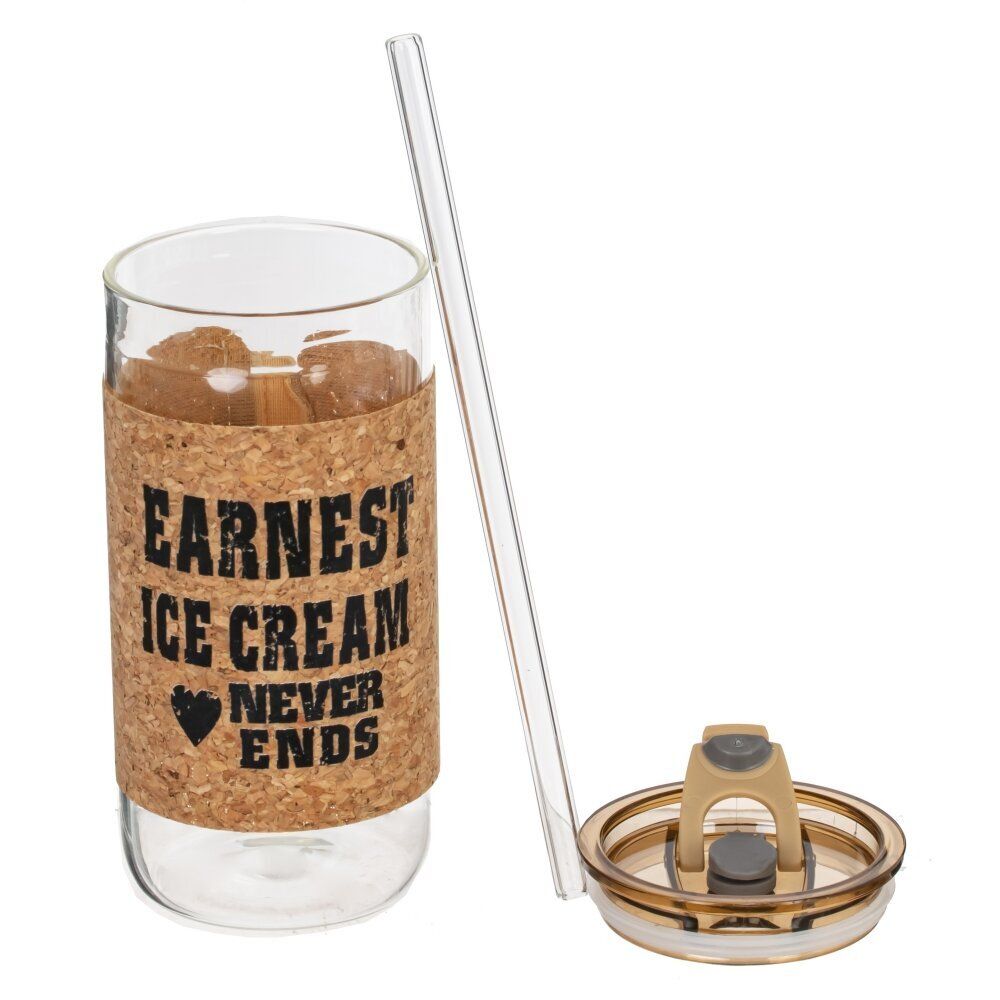 GAEM Бутылка с трубочкой, 410 мл, L7 W7 H14,5 см, 4в.