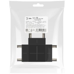 Коннектор ЭРА TRM-S5-CT BK Т-образный для тонкого магнитного шинопровода черный | Трековые светильники