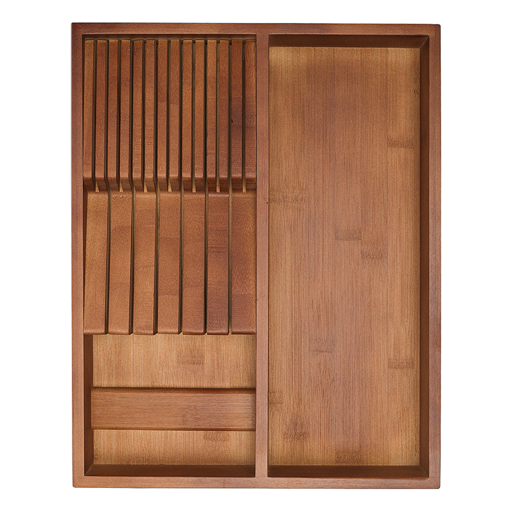 Органайзер для столовых приборов с держателем для ножей bambox, 30х38 см