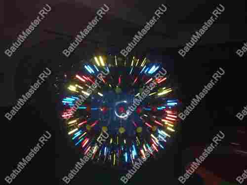 Светящийся зорб «Neo» ТПУ, диаметр 2,2 м, с усиленными сидениями