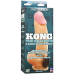 Фаллоимитатор реалистик, с лобковым волосом, с мошонкой, на присоске Kong The Realistic (Цвет: телесный)