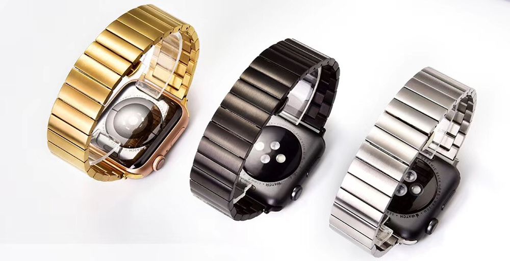 Браслет-ремешок Apple Watch Stainless steel Duble layer Mesh strap (WH5236-BK) Coteetci black