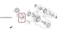 13102-KPP-900. PISTON (0.25). Honda CBR150