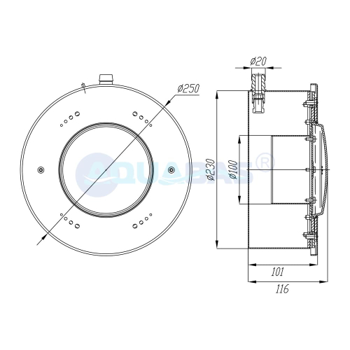 ПС.54/1 Прожектор светодиодный, 54Вт плёнка AISI-316, белый