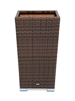 "Капучино" кашпо для цветов плетеное из искусственного ротанга, цвет коричневый