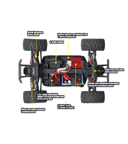 Радиоуправляемый монстр Remo Hobby SMAX (синий) 4WD 2.4G 1/16 RTR