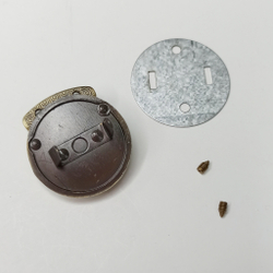 Замок вертушка на винтах 30*35 Антик