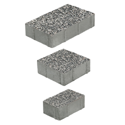 Тротуарная плитка СТАРЫЙ ГОРОД - Гранит+ Серый с черным, комплект из 3 видов плит