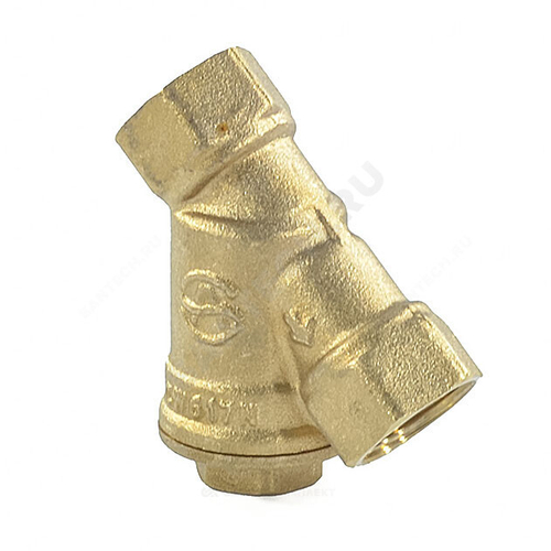 Фильтр сетчатый Y-образный латунь Ду 25 Ру20 G1" ВР 4001 с отверстием под пломб Aquasfera 4001-03