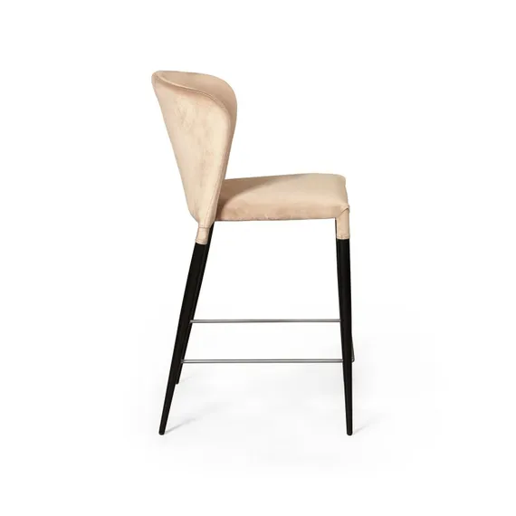 Полубарный стул Albert бежевый бархат