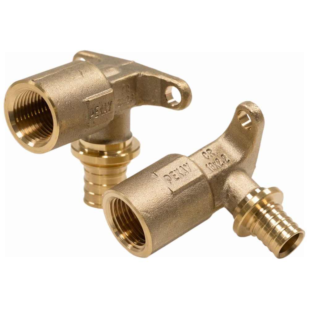 Угольник REHAU настенный с длинным патрубком, внутр. резьба 16-Rp 1/2 MX