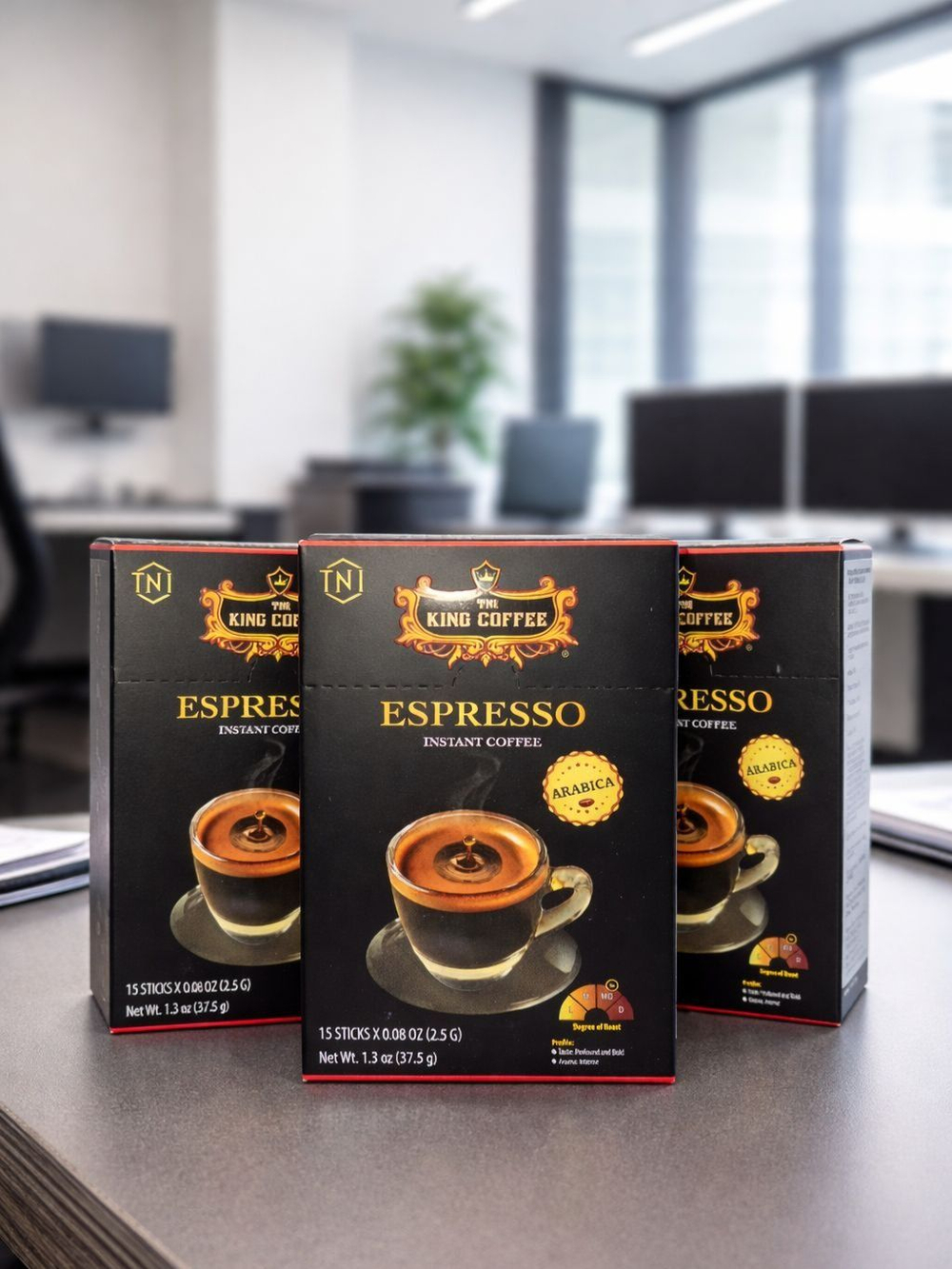 Вьетнамский растворимый черный кофе арабика Espresso King Coffee, 45 пак.