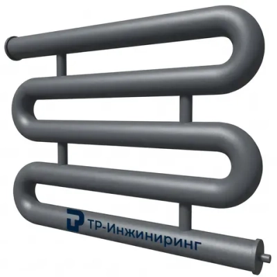 Регистр отопления РЗП-5x159x4,0-6000 пятирядный змеевиковый с плоскими заглушками