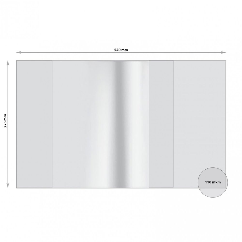 Обложка 275*540 мм, д/уч Петерсон,Моро,Пифагор,Гейдман, Alingar, прозрачная, универсальная, ПВХ, 110 мкм