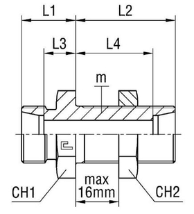 Соединение PD DS08 16х1.5  (корпус)