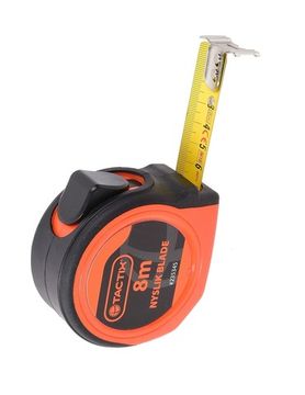 Рулетка метрическая обрезиненная 8 м с лентой 25 мм Tactix 235345
