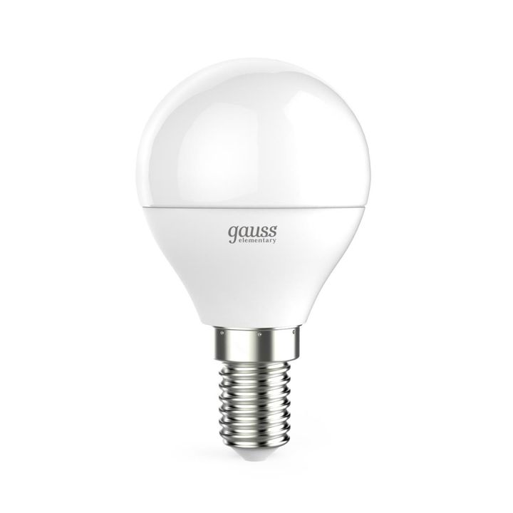 Лампа светодиодная Gauss E14 10W 6500K матовая 53130