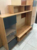 Стенка Александра-5 ЛДСП дуб золотистый/антрацит