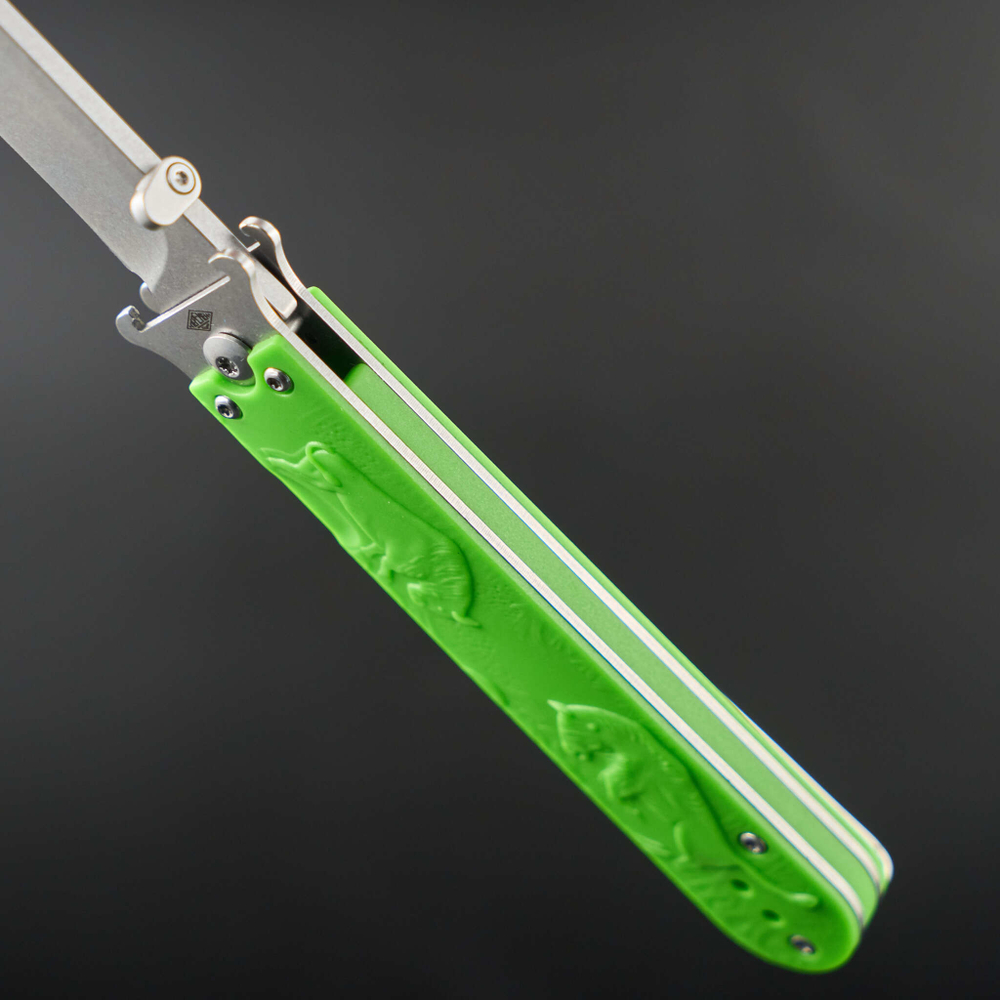 Нож Зубры зеленый (однолезвийный)